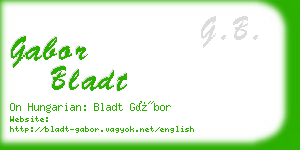 gabor bladt business card